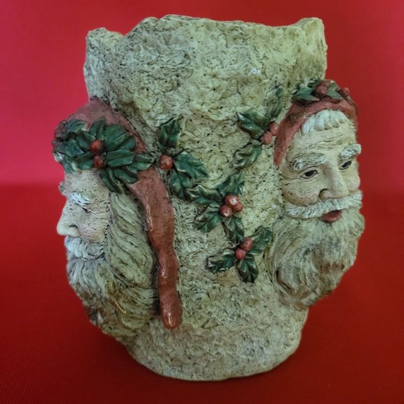 Vintage House of Lloyd Santa Father Resin Candle Holder 1995 - Picture 7 of 12